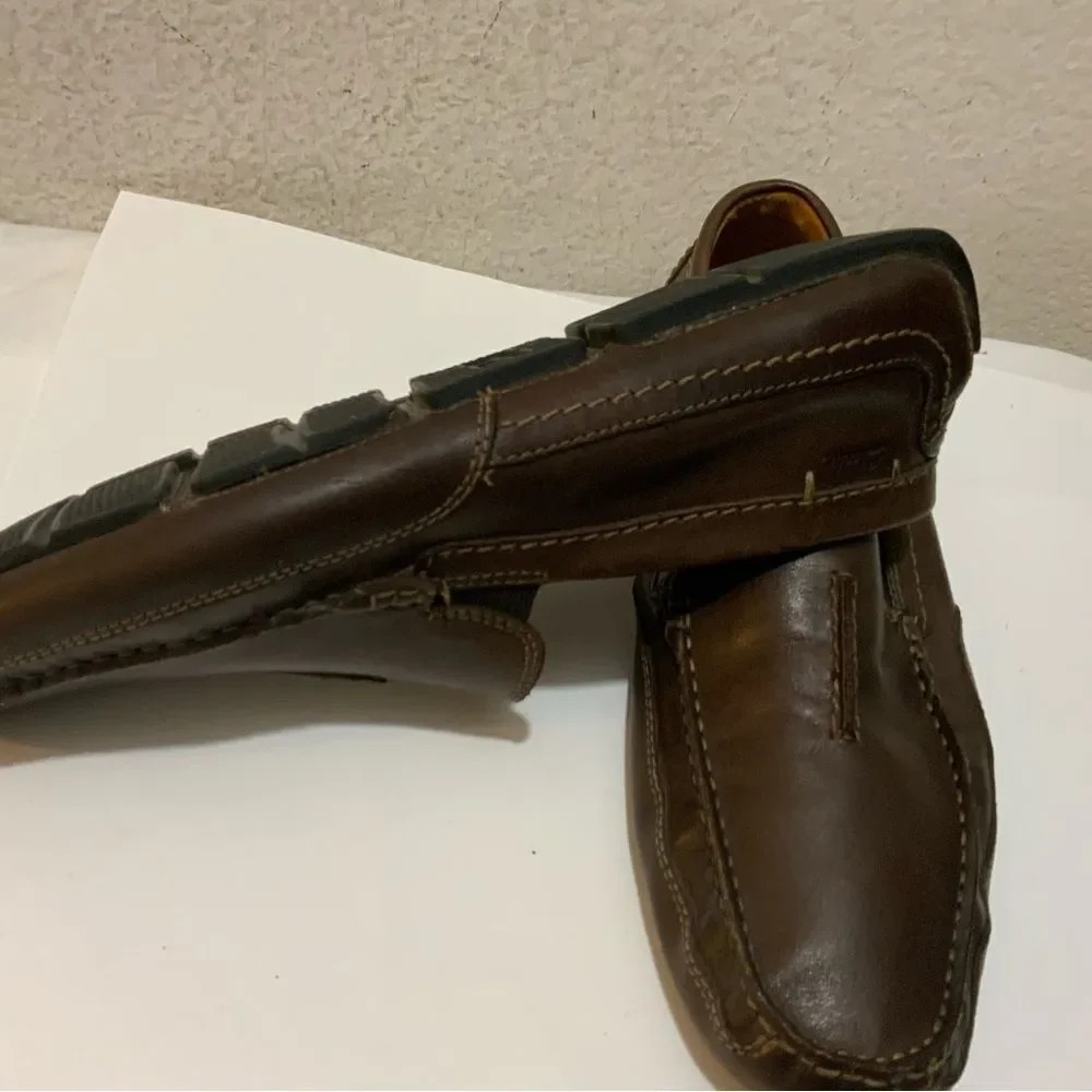 Clark’s leather driving slip Ons shoes - Mens 910.5 M/44